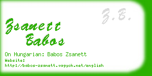 zsanett babos business card